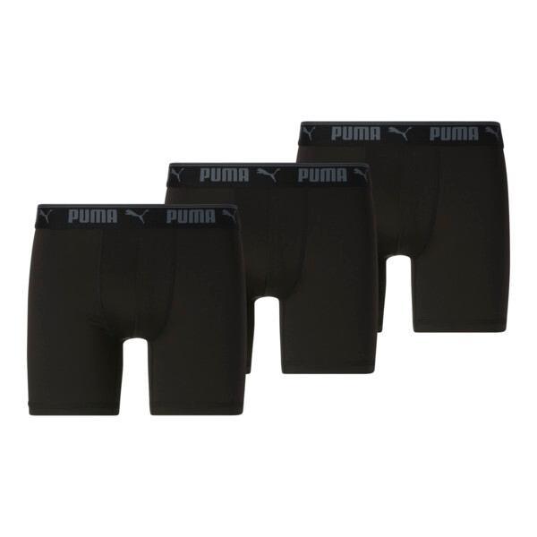 PUMA Men's Training Boxer Briefs 3 Pack in Black/Grey Product Image