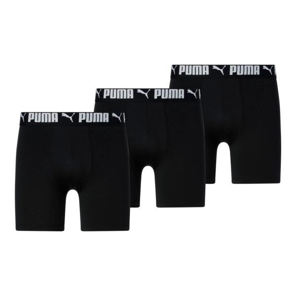 PUMA Men's Athletic Boxer Briefs 3 Pack in Black/White Product Image