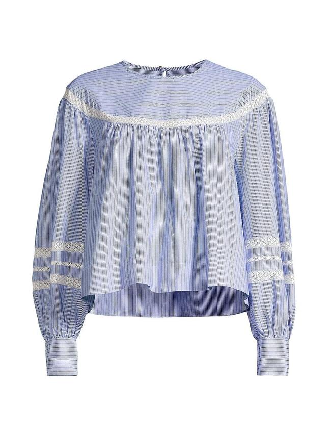 Womens Nova Cotton Striped Blouse Product Image