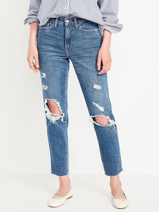 High-Waisted OG Straight Ankle Jeans Product Image