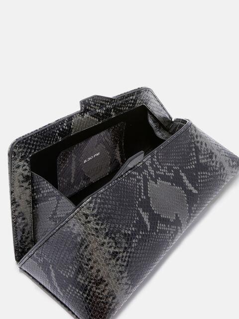 ''8.30 PM'' black and grey oversized clutch Product Image