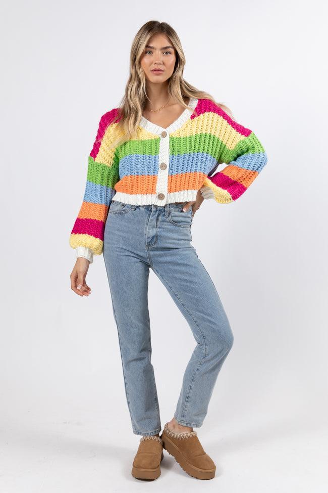 Little Bit More Multi Stripe Cardigan FINAL SALE Product Image