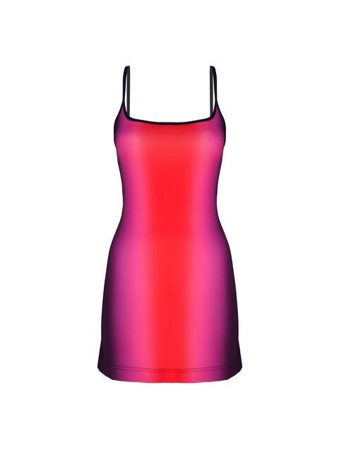 Red, black and fuchsia mini dress Product Image