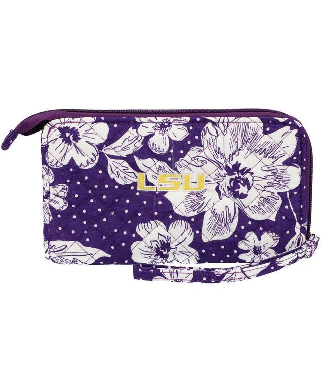 Womens Vera Bradley Lsu Tigers Rain Garden Front-Zip Wristlet - Multi Product Image