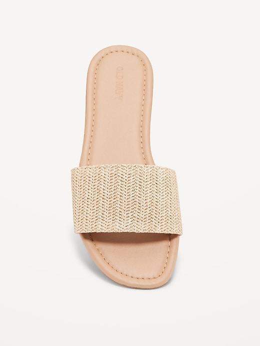 Raffia Slide Sandals Product Image