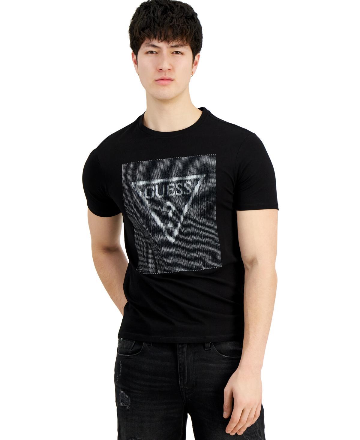 Guess Mens Stitch Triangle Logo Short-Sleeve Crewneck T-Shirt Product Image