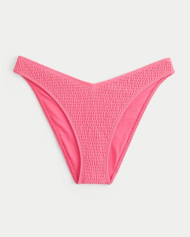 Smocked High-Leg Cheeky Bikini Bottom Product Image