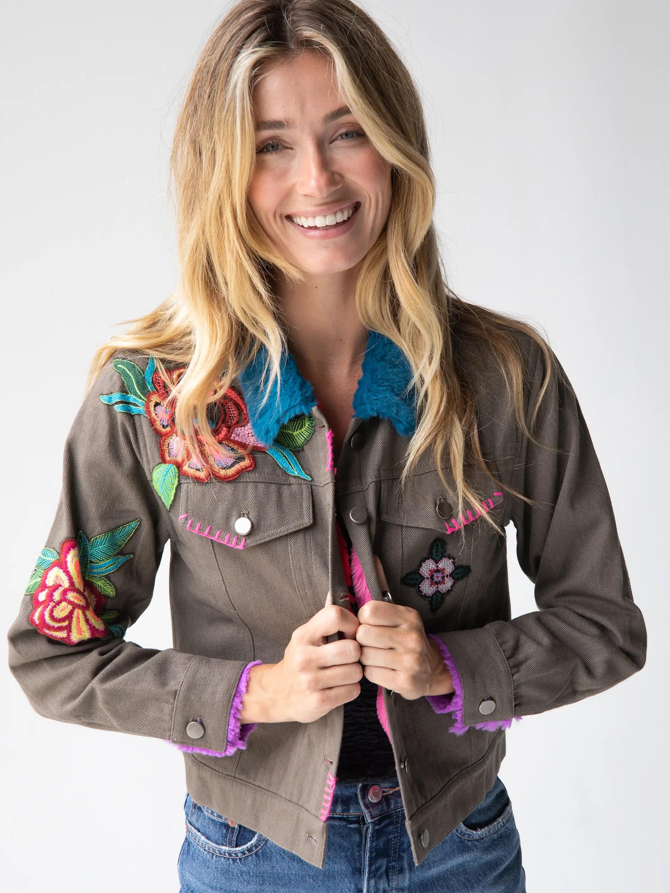 Tara Embellished Jacket - Ash Product Image