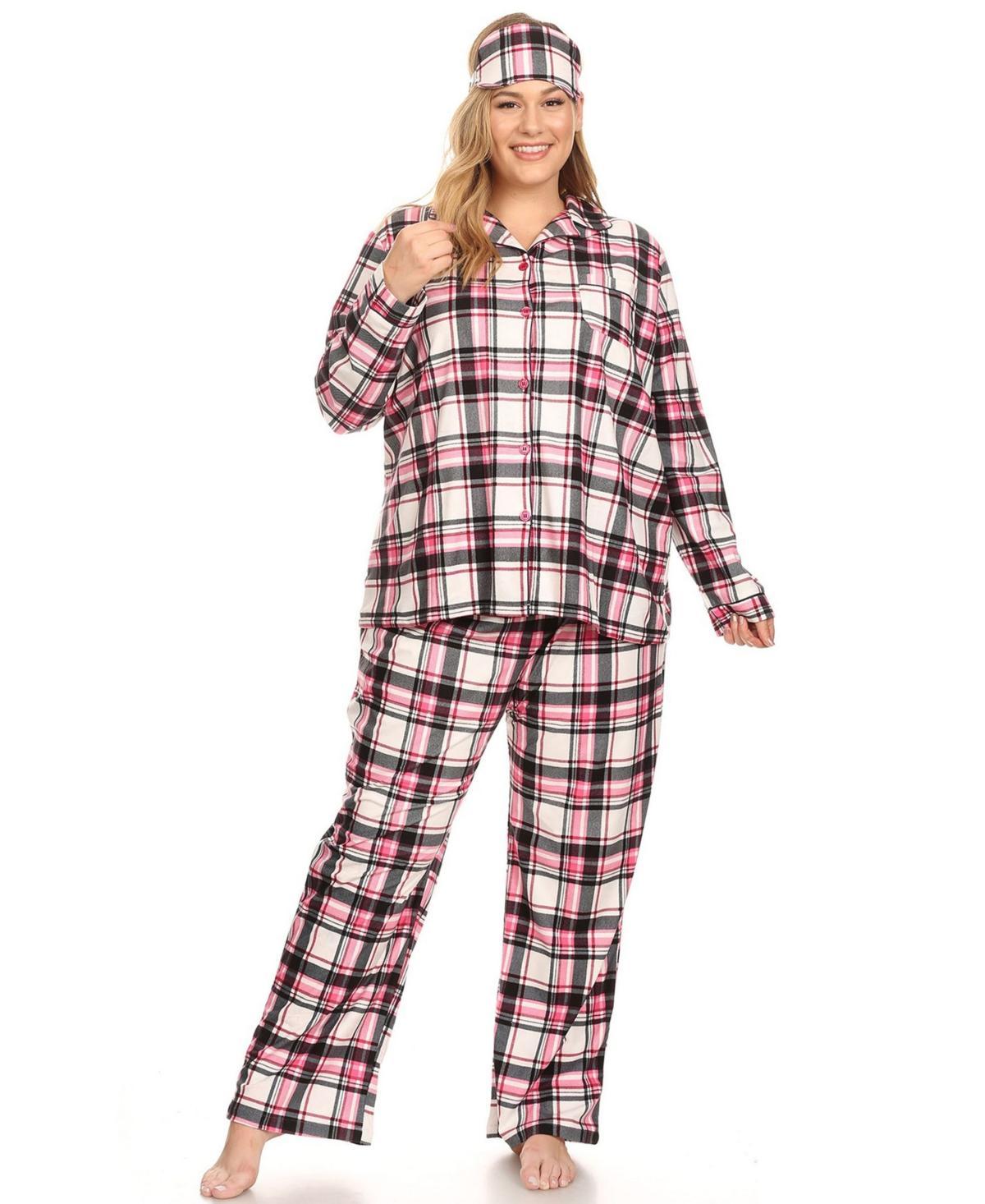 White Mark Plus Size 3-Piece Pajama Set Product Image