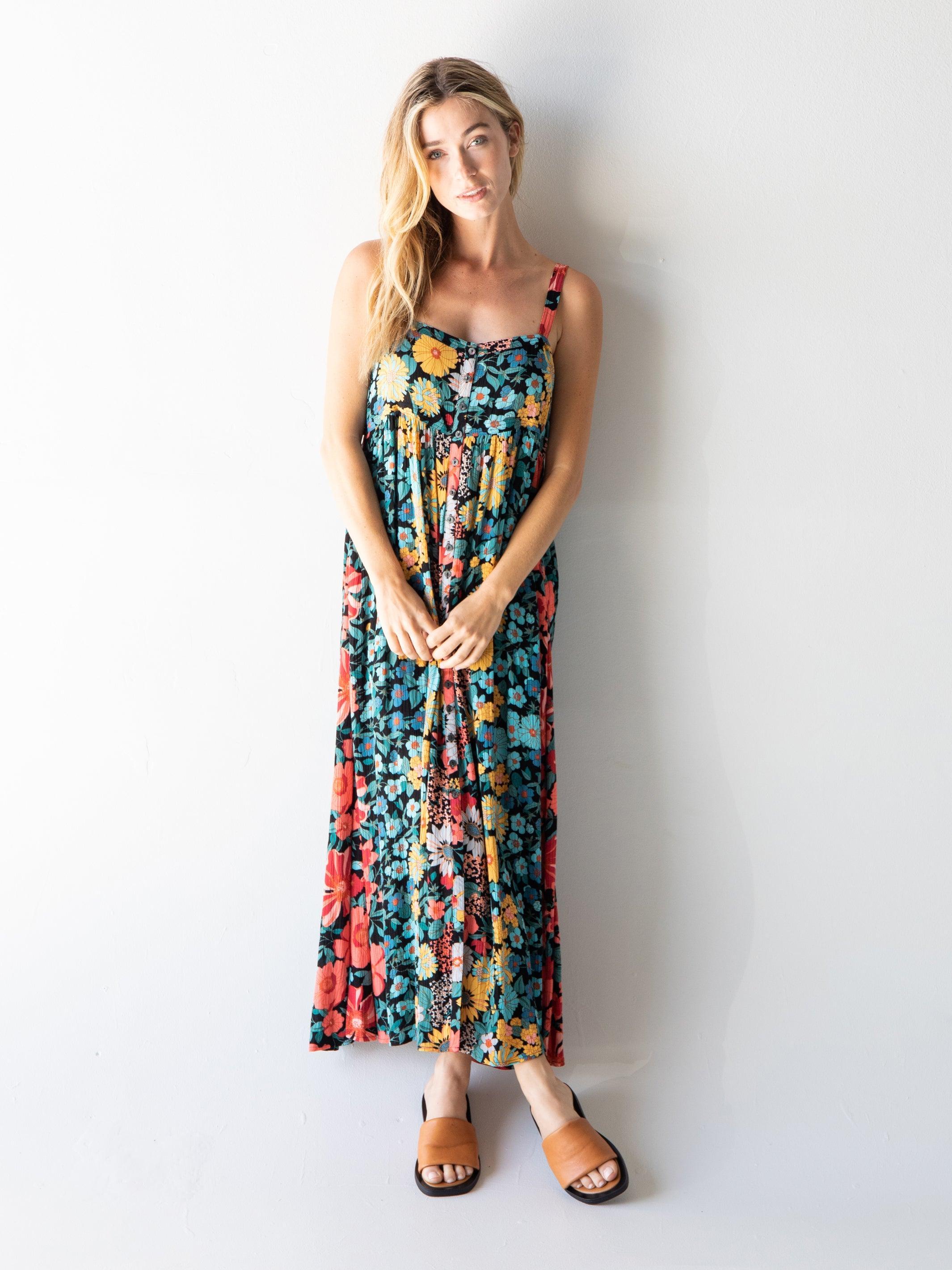 Sidney Maxi Dress - Black Coral Floral Product Image