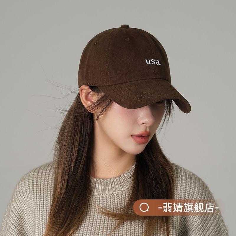 Lettering Embroidered Baseball Cap Product Image