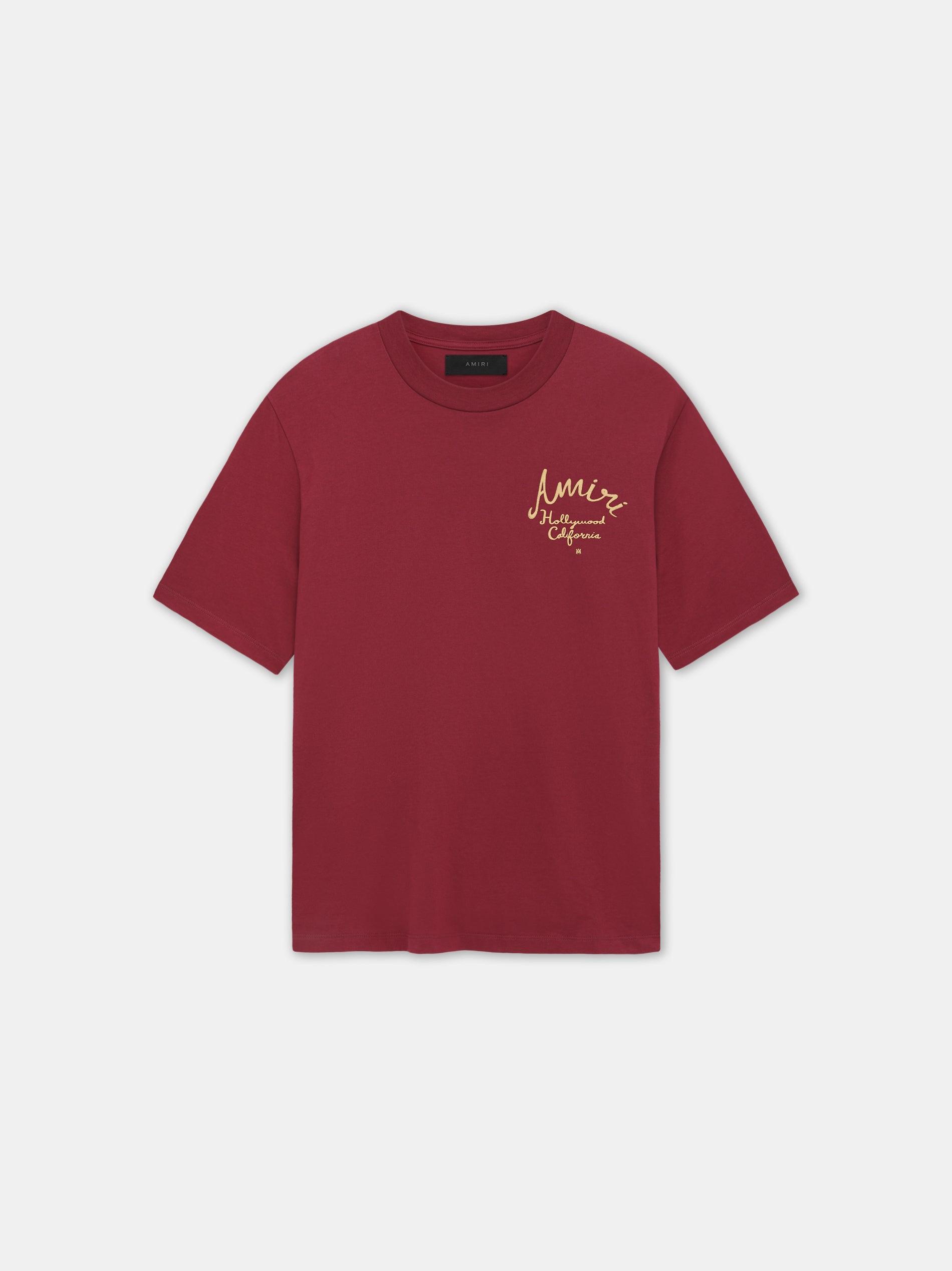 AMIRI HOLLYWOOD TEE - Burgundy Male Product Image