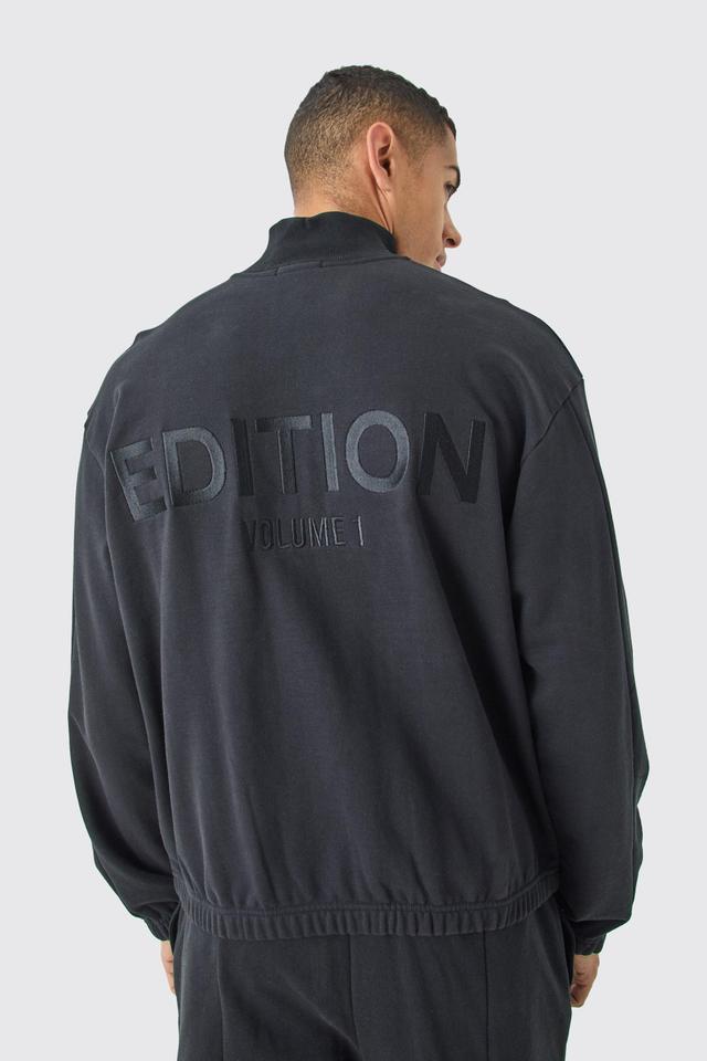 EDITION Oversized Boxy Heavyweight Bomber Jacket | boohooMAN USA Product Image