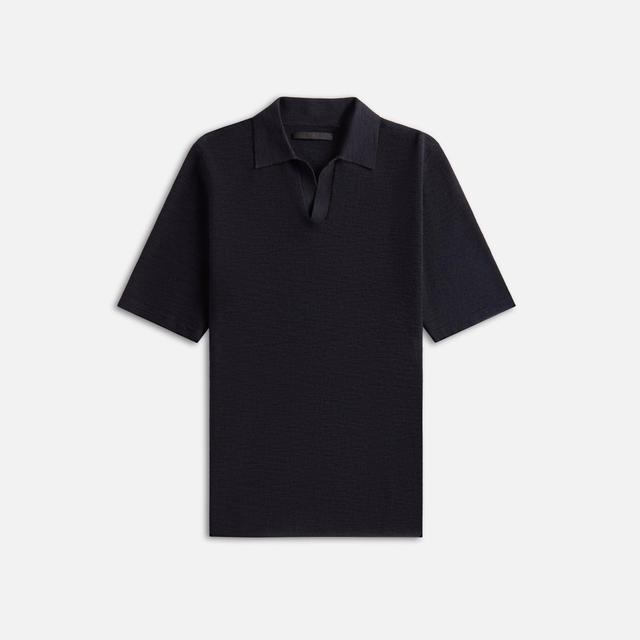 Stampd Ribbed Knit Polo - Black Male Product Image