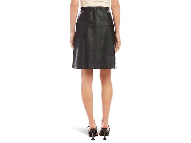 Karen Kane Faux Leather A-Line Skirt Product Image