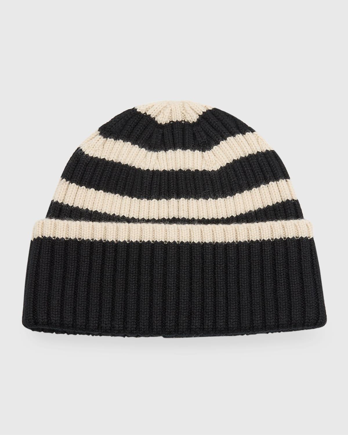 Womens Signature Striped Wool Beanie Product Image