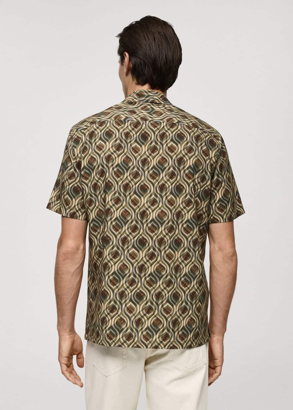 Mango Mens Flowing Regular-Fit Printed Shirt Product Image