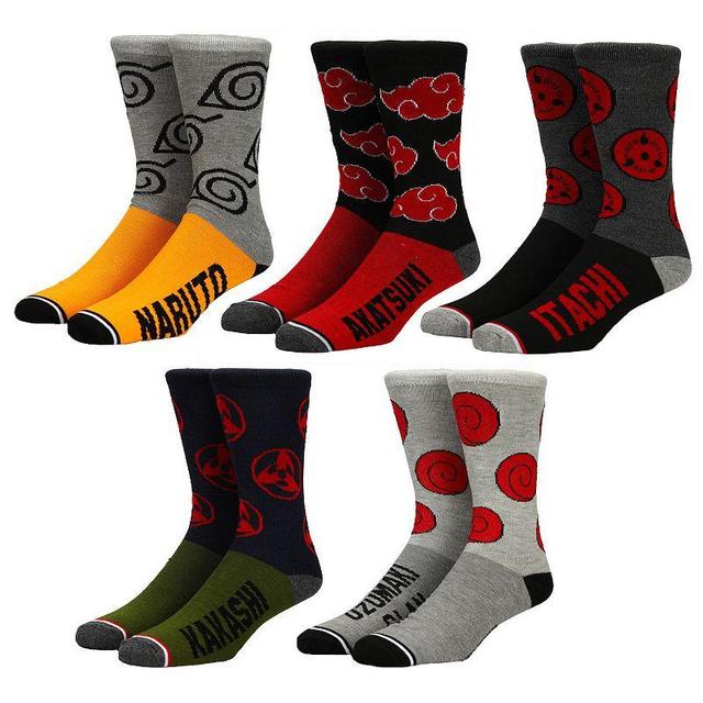 Mens Naruto 5-Pack Crew Socks Product Image