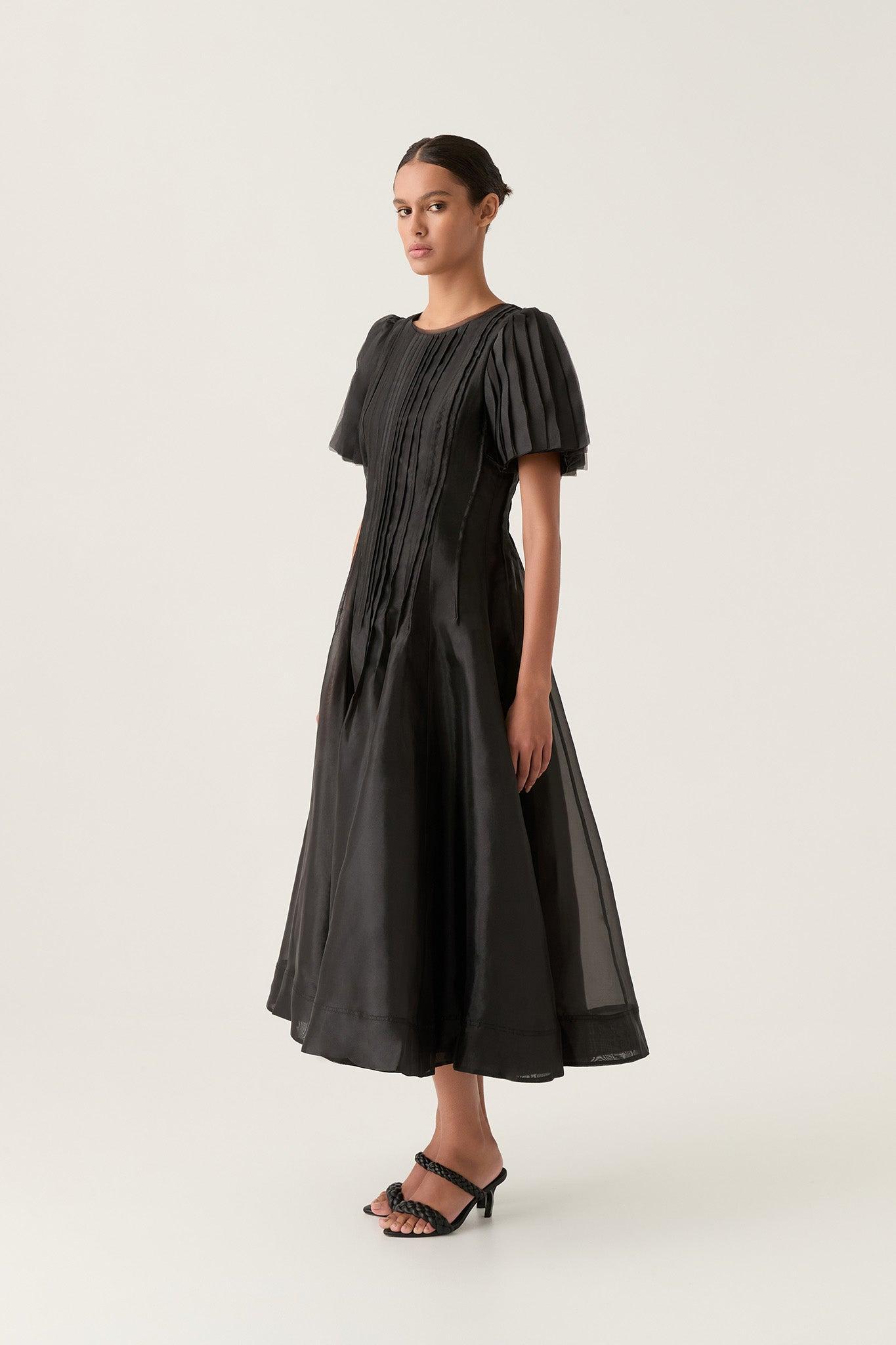 Nova Pleated Midi Dress Female Product Image