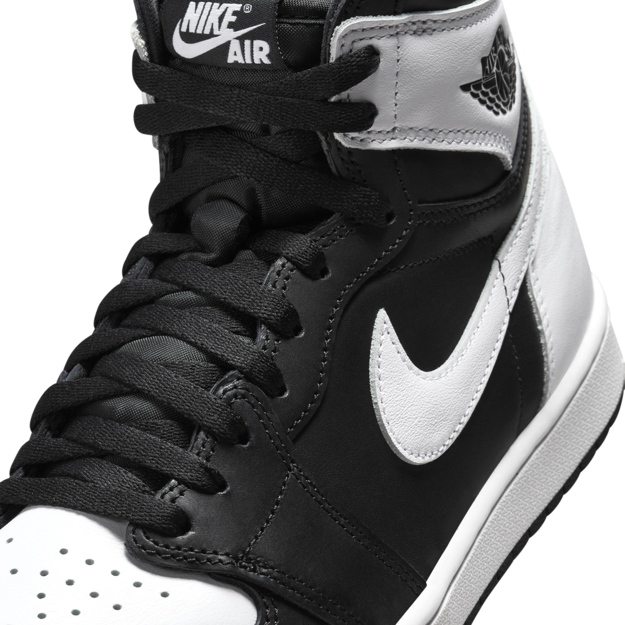 Men's Air Jordan 1 Retro High OG White" Shoes in Black Product Image