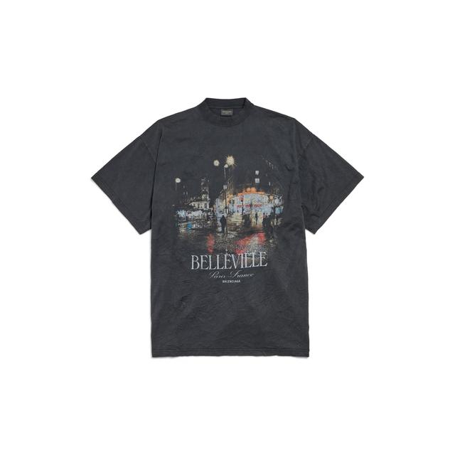 Belleville T-shirt Oversized in Black Faded Product Image