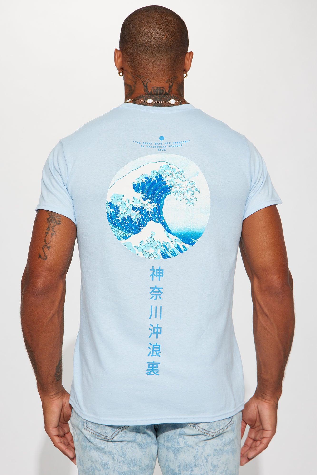 The Great Wave Short Sleeve Tee - Light Blue Product Image