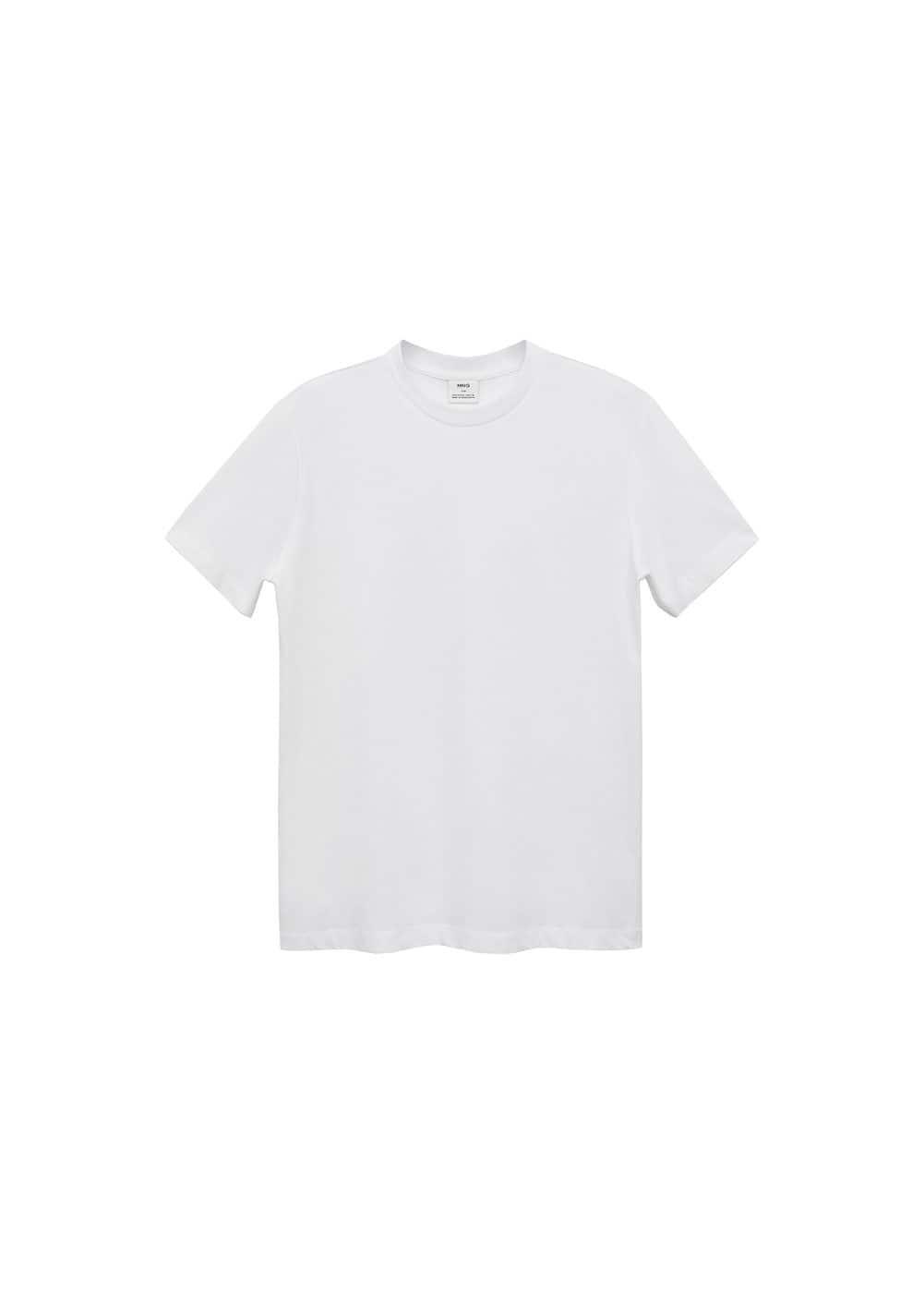 MANGO MAN - Basic cotton stretch T-shirt whiteMen Product Image