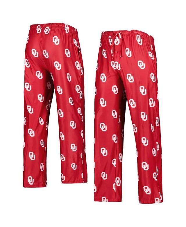 Mens Concepts Sport Crimson Oklahoma Sooners Logo Flagship Allover Print Pants Product Image