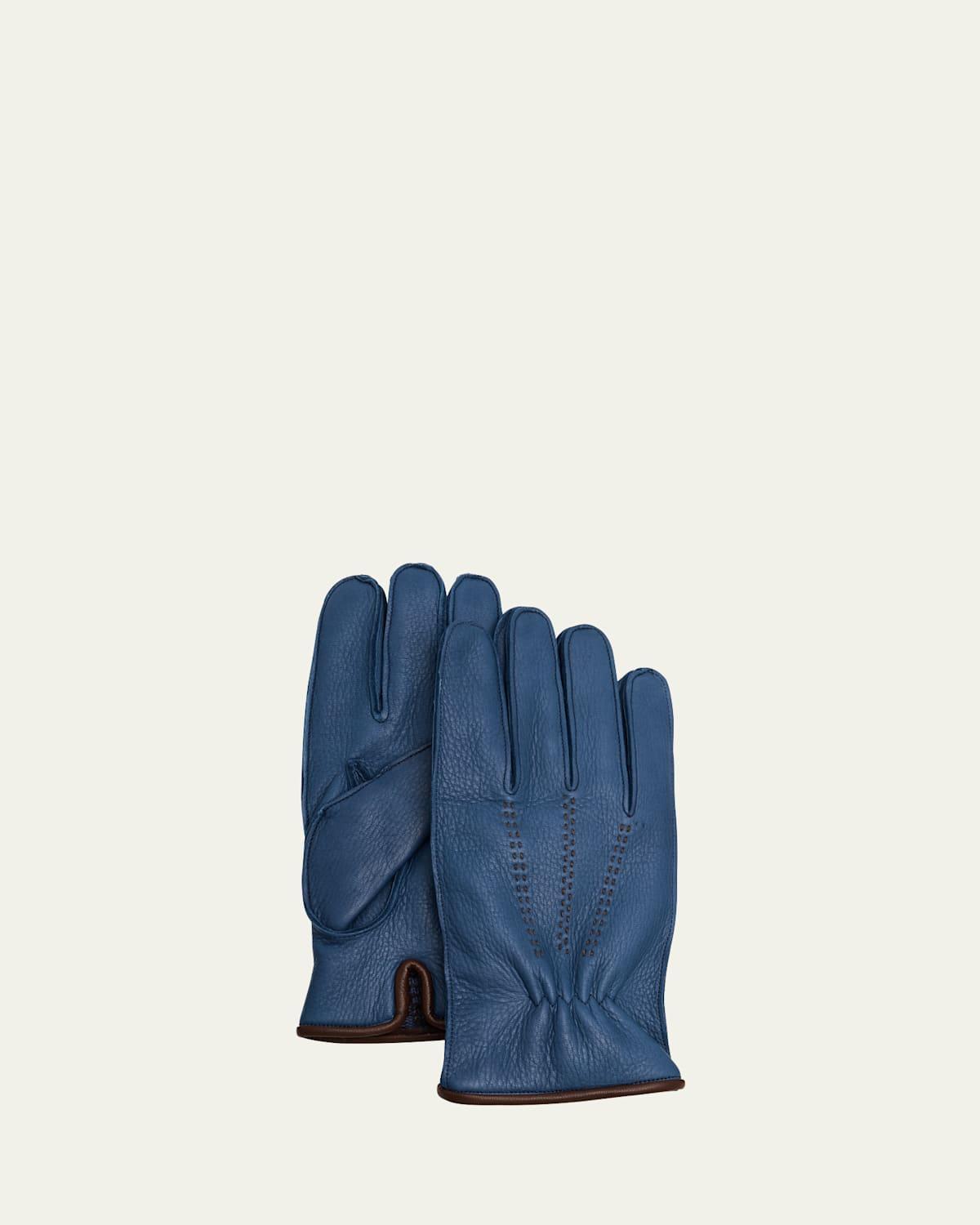 Mens Cashmere-Lined Deerskin Gloves Product Image