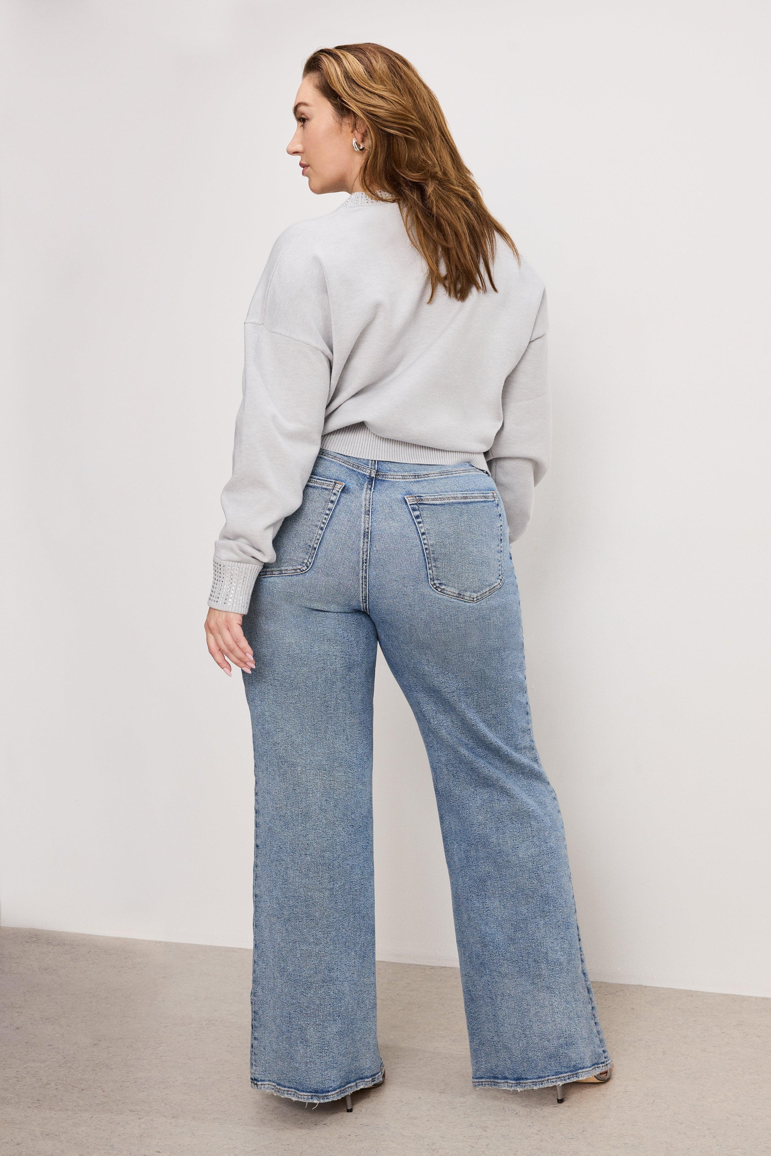 GOOD WAIST PALAZZO JEANS | INDIGO746 Product Image