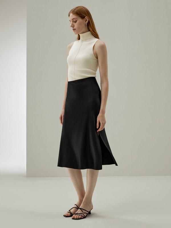 Minimalist Aesthetic Silk Poppy Skirt product image