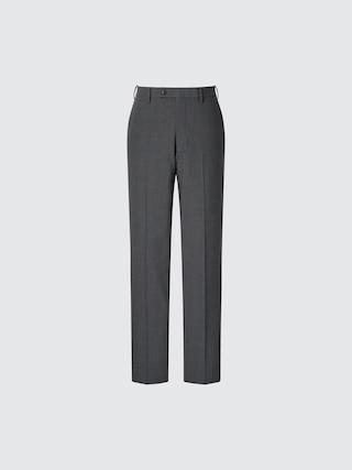 Mens Airsense Pants Faux Wool with Quick-Drying Dark Gray 32 inch UNIQLO US Product Image