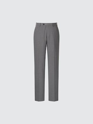 Mens Airsense Pants Faux Wool with Quick-Drying Gray 28 inch UNIQLO US Product Image