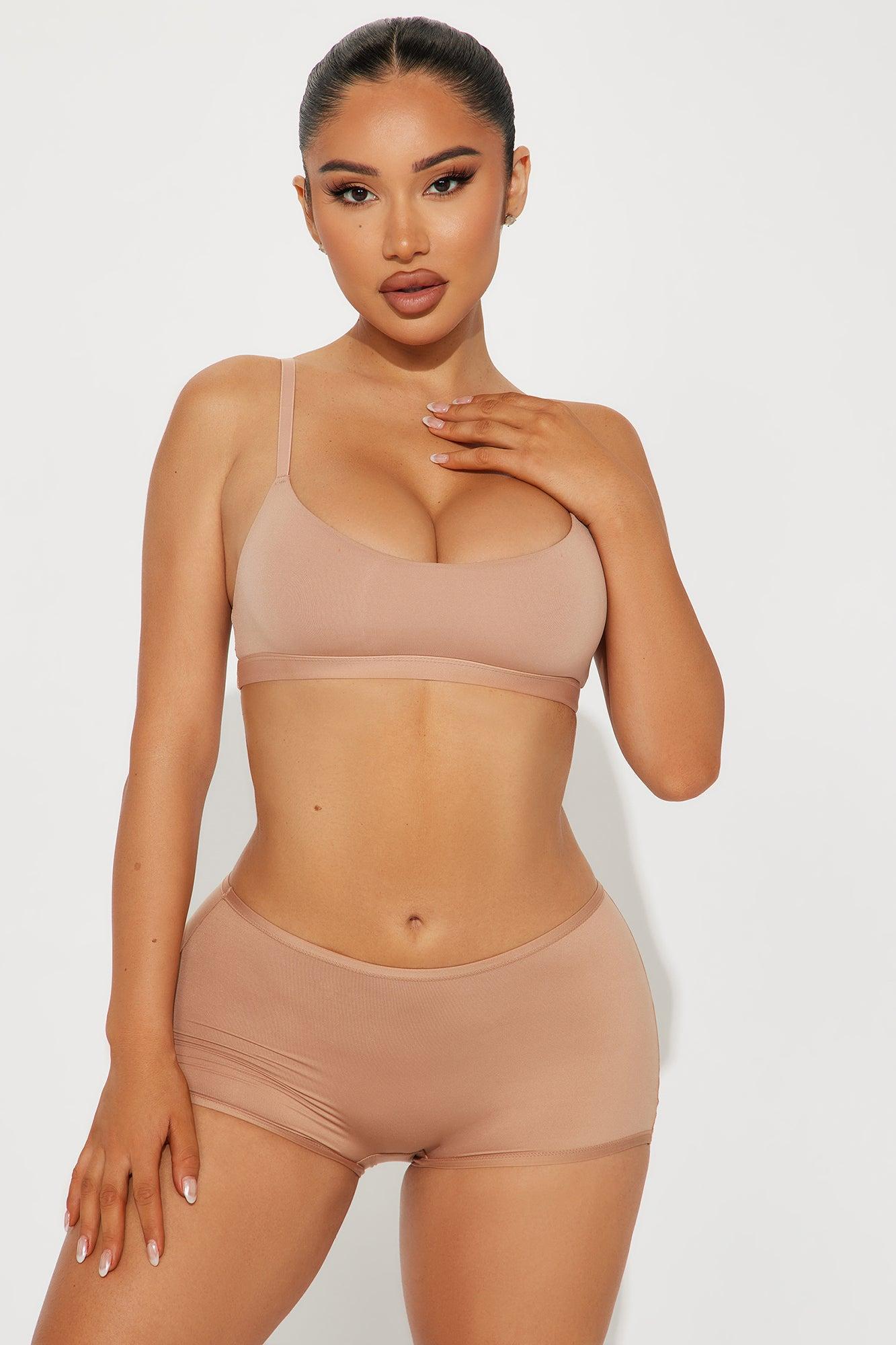 Light As A Feather Microfiber Scoop Bralette - Nude Product Image