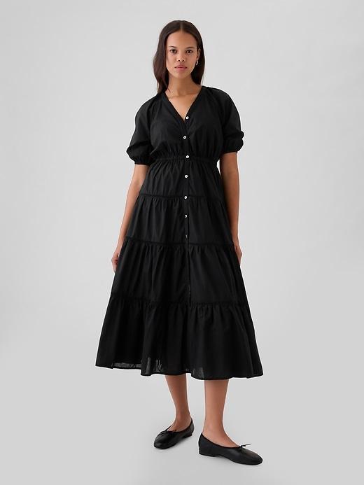 Tiered Maxi Shirtdress Product Image