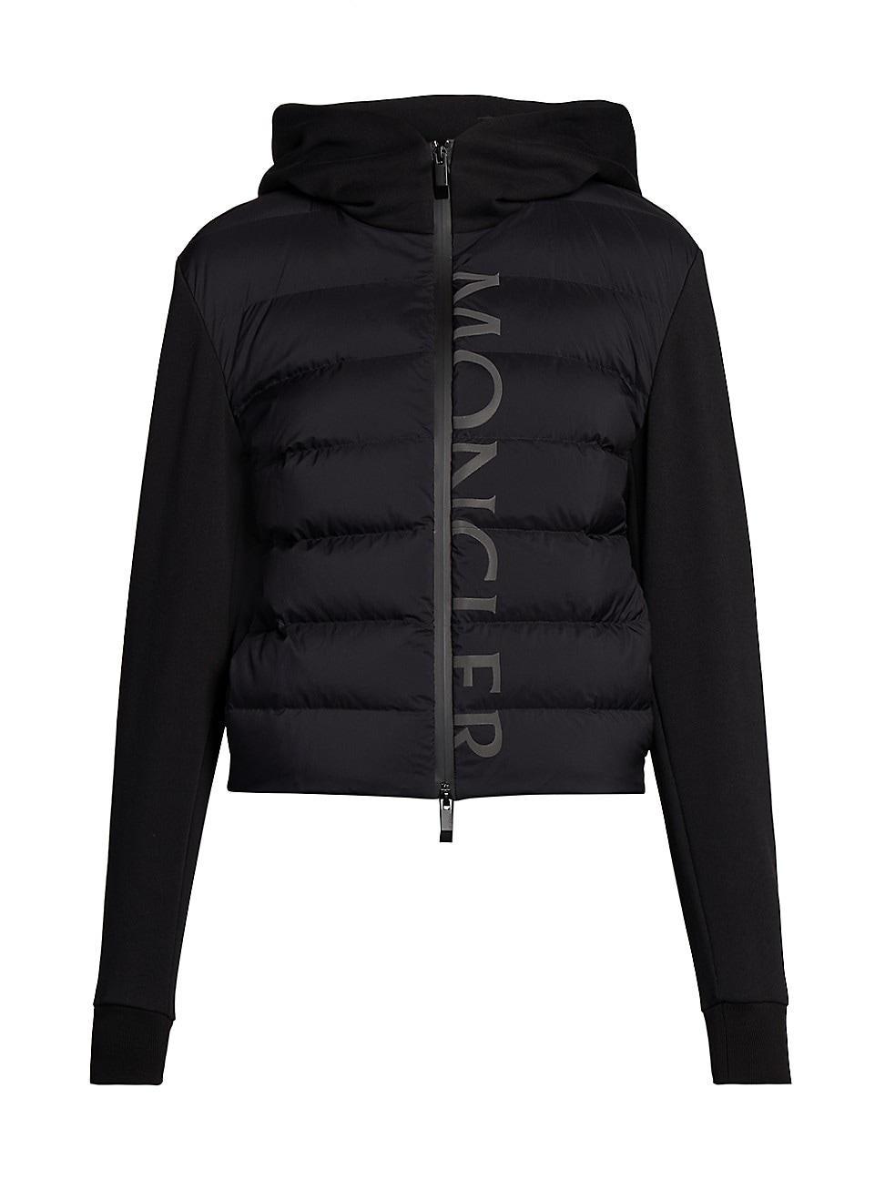 Womens Matt Black Zip-Up Cardigan Product Image