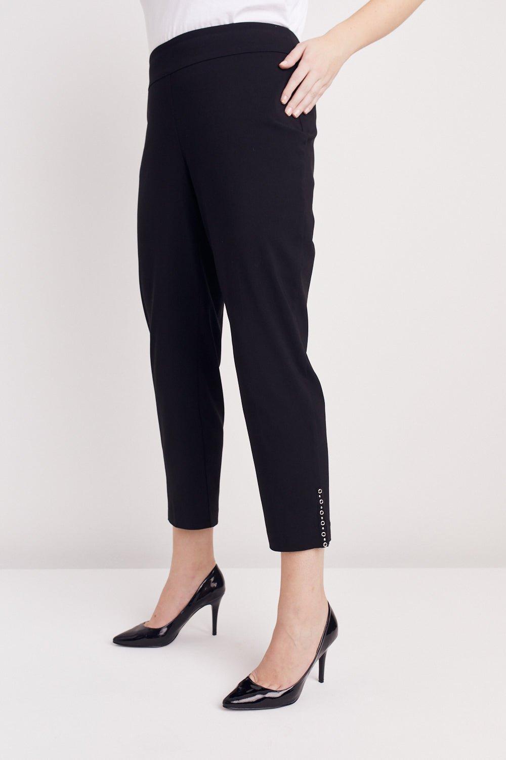 Roz & Ali Tummy Control Millennium Ankle Pant With Grommet Rivet Tape Trim - Plus Product Image