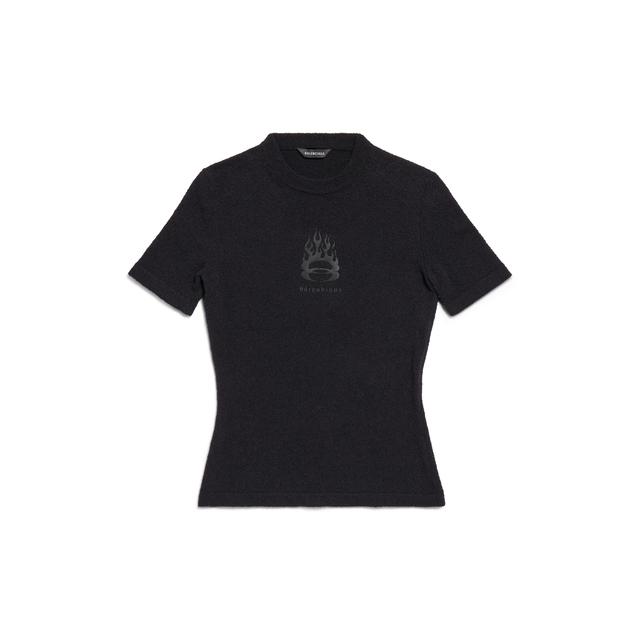 Women's Burning Unity T-shirt Fitted in Black Product Image