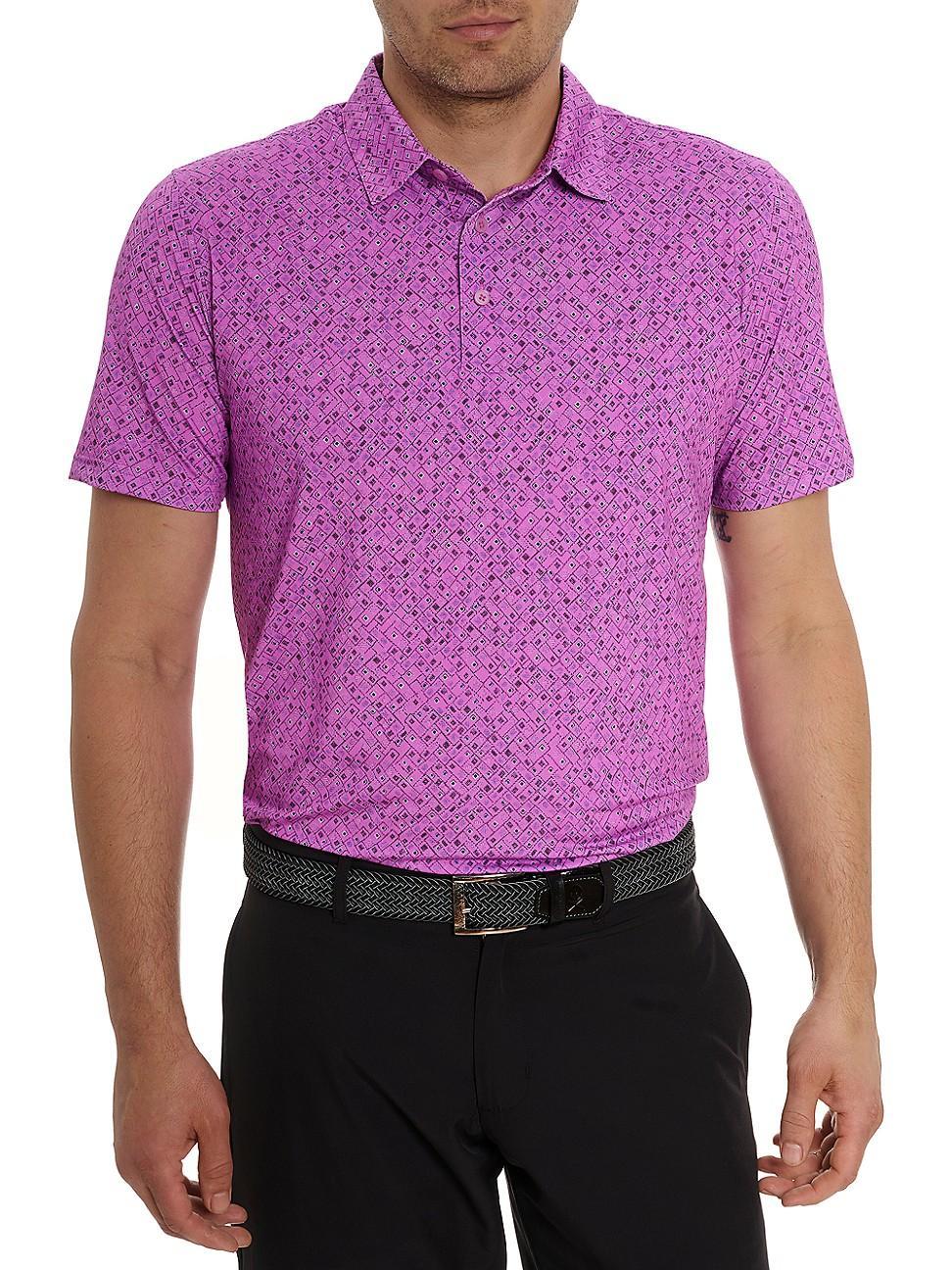 Mens Sandzabar Geometric Polo Shirt Product Image