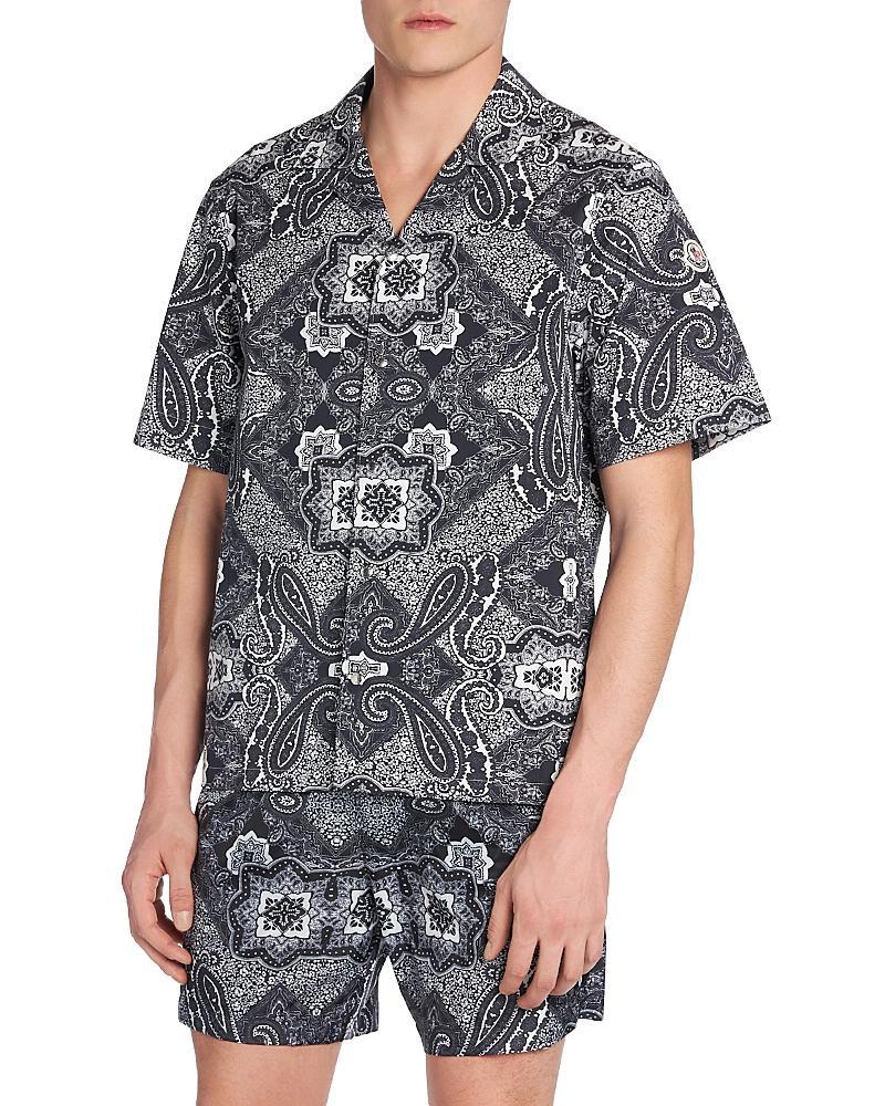 Mens Bandana Print Short-Sleeve Shirt Product Image