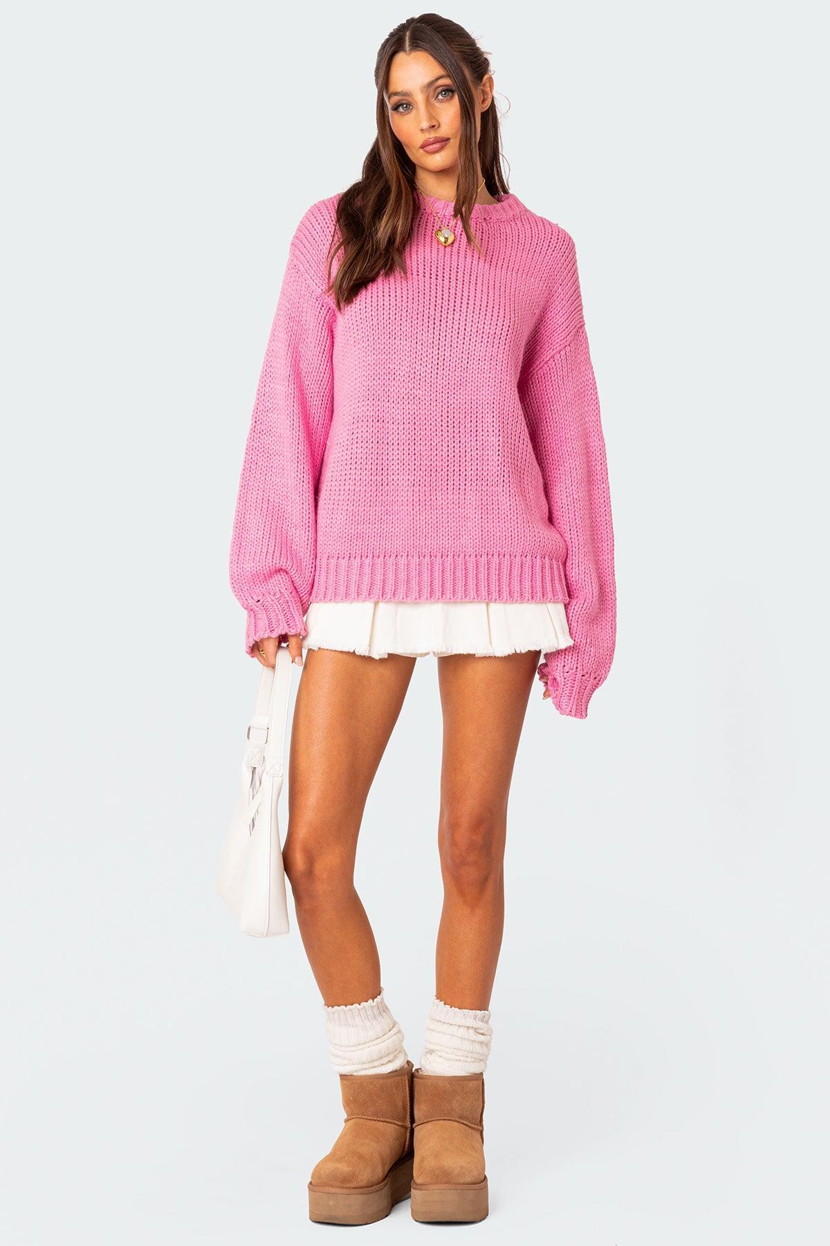 Aiden Oversized Chunky Knit Sweater Product Image