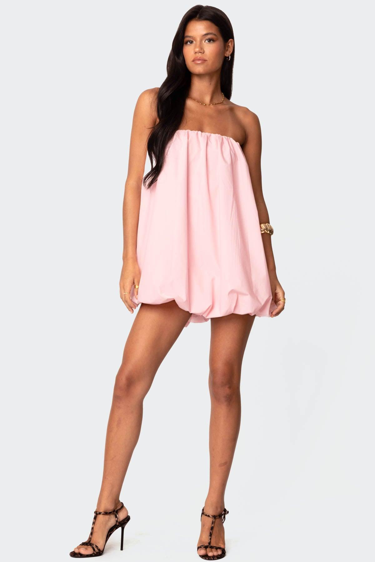 Met Strapless Bubble Mini Dress Product Image