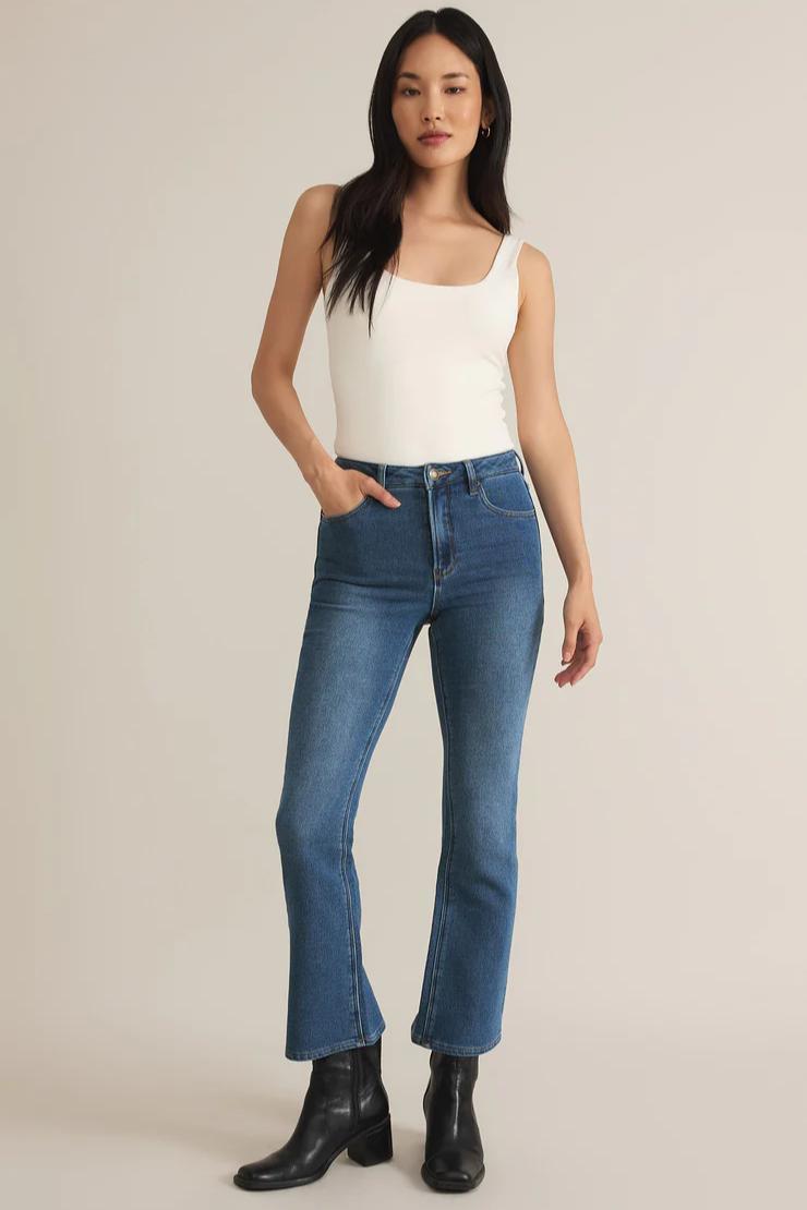 Lia Ankle Kick Flare Denim Pant Product Image