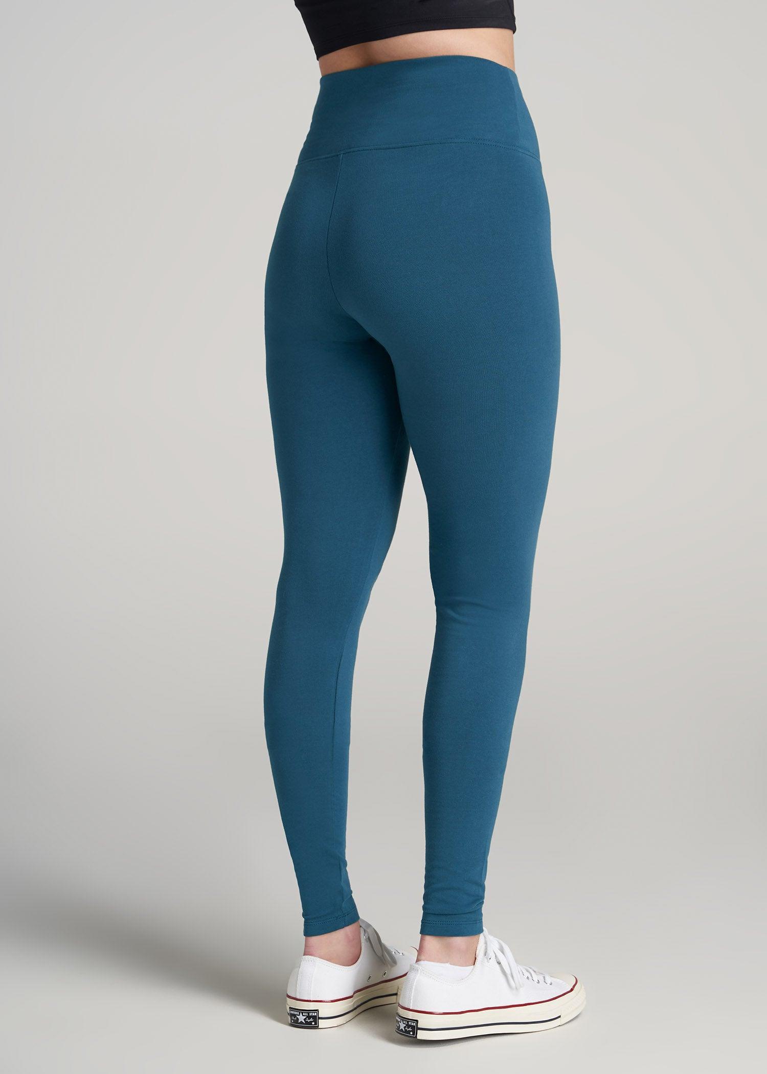 Women's Tall Cotton Leggings in Deep Water Product Image