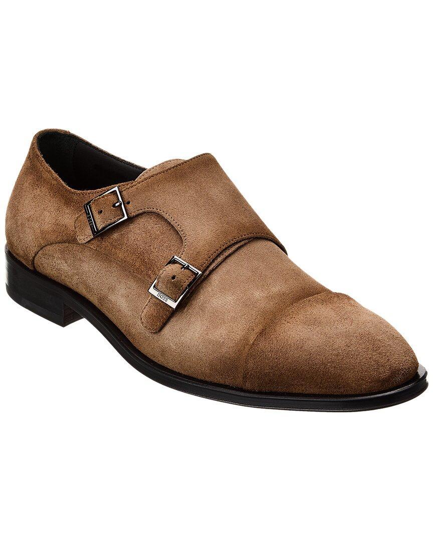 HUGO BOSS Derrek Suede Loafer In Brown Product Image