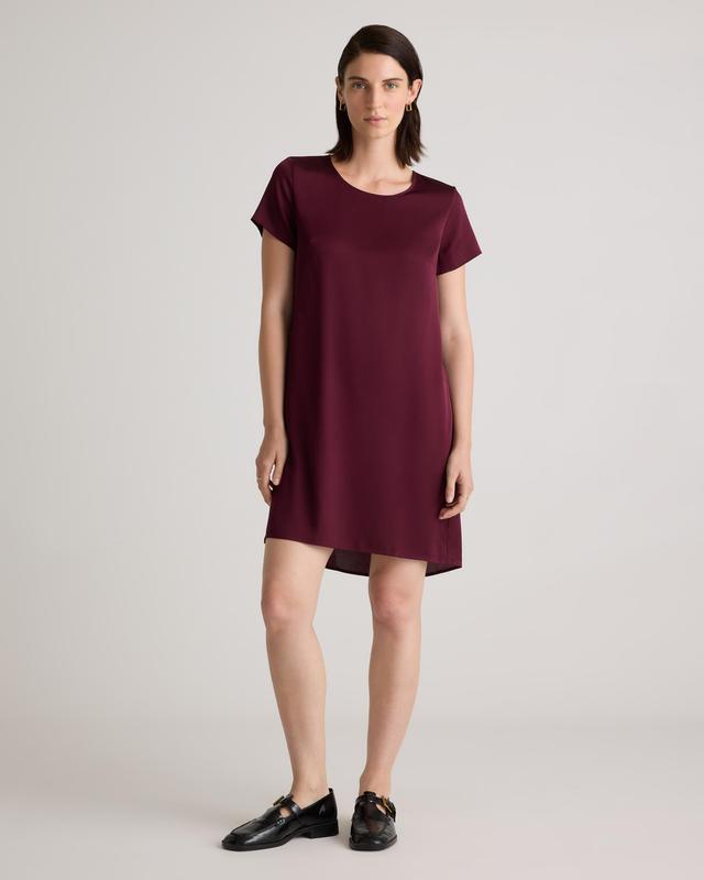 Washable Stretch Silk Tee Dress Product Image