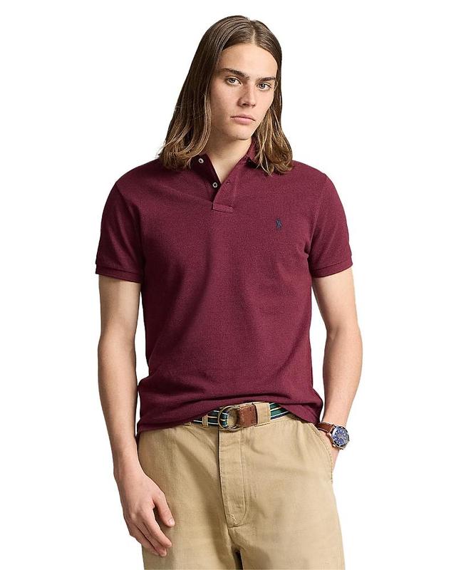 Custom Slim Fit Printed Mesh Polo Shirt In Luxury Tan Product Image