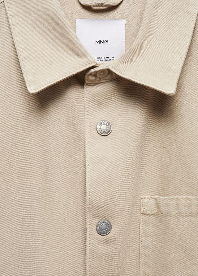 MANGO MAN - Pocket denim overshirt beigeMen Product Image