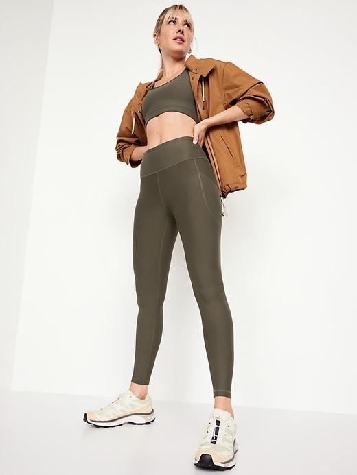 High-Waisted PowerSoft Rib Leggings Product Image