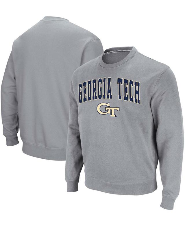 Colosseum Mens Georgia Tech Yellow Jackets Arch Logo Tackle Twill Pullover Sweatshirt Product Image